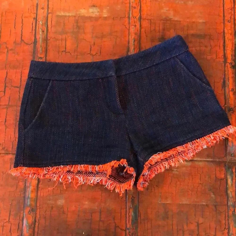 Trina Turk Fringe Corbin POP Tweed Shorts